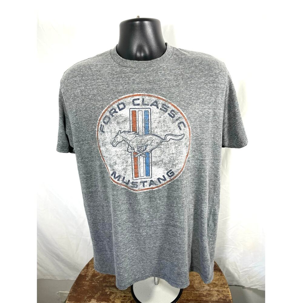 Ford Mustang Classic Logo Graphic T-Shirt Gray L